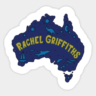 AUSSIE MAP RACHEL GRIFFITHS Sticker